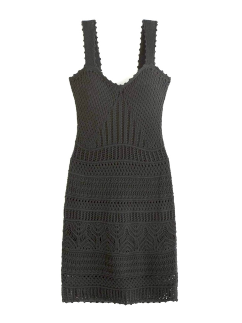 Abercrombie & Fitch Crochet Cotton Mini Dress Black Lined Sz XS $100